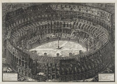 View of Flavian Amphitheater, Called the Colosseum, from Views of Rome by Giovanni Battista Piranesi