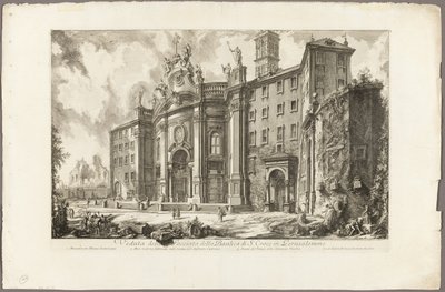 View of the Façade of the Basilica of the Holy Cross in Jerusalem, from Views of Rome by Giovanni Battista Piranesi