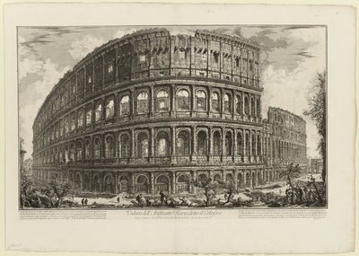 View of the Flavian Amphitheater, Called the Colosseum, from Views of Rome by Giovanni Battista Piranesi