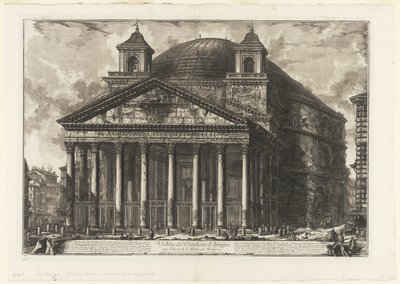 View of the Pantheon of Agrippa, today S. Maria ad Martyres, from Views of Rome by Giovanni Battista Piranesi