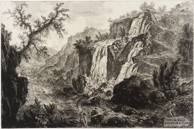 View of the Small Waterfall and Rapids, Tivoli by Giovanni Battista Piranesi