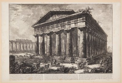 View of the Temple of Neptune by Giovanni Battista Piranesi