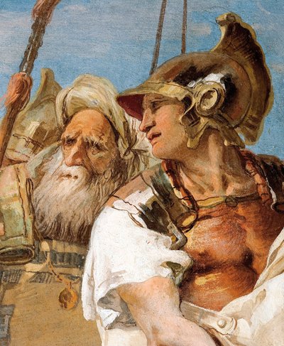 Aeneas from Aeneid Presents Cupid, Disguised as Ascanius, to Dido (detail) by Giovanni Battista Tiepolo