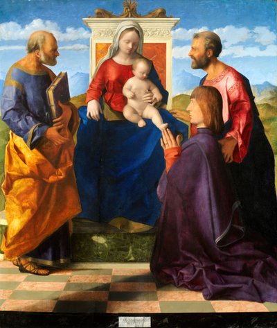 Madonna and Child Enthroned with Saints and Donor by Giovanni Bellini