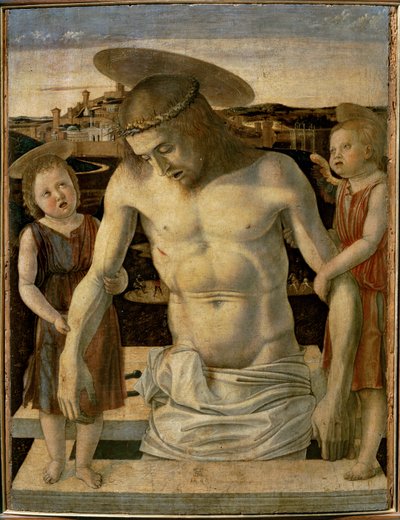 The Dead Christ Supported by Two Angels by Giovanni Bellini