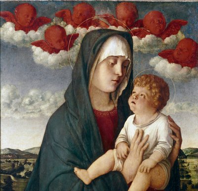 Virgin with Child and Angels (detail) by Giovanni Bellini