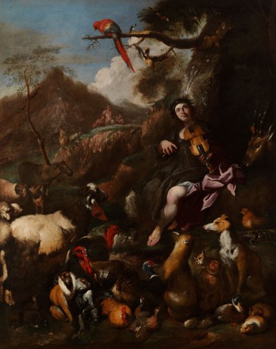 Orpheus Singing to the Animals by Giovanni Benedetto Castiglione