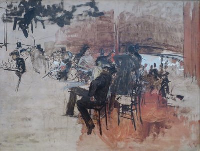 Café Scene (c. 1887) by Giovanni Boldini