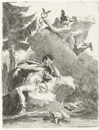 Mercury Appears to Aeneas in His Dream by Giovanni Domenico Tiepolo