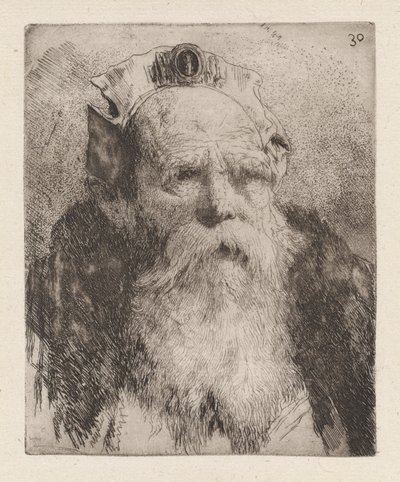 Old Man with Beard, from the Raccolta di Teste (Collection of Heads) by Giovanni Domenico Tiepolo