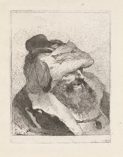 Old Man with His Hat on His Forehead, from the Collection of Heads by Giovanni Domenico Tiepolo