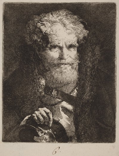 Old Man with a Helmet by Giovanni Domenico Tiepolo