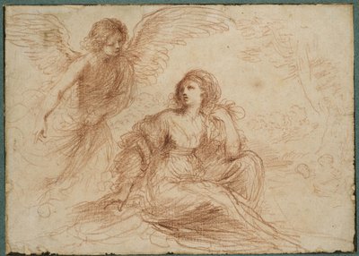 An angel appearing to Hagar and Ishmael, c.1653 by Giovanni Francesco Barbieri