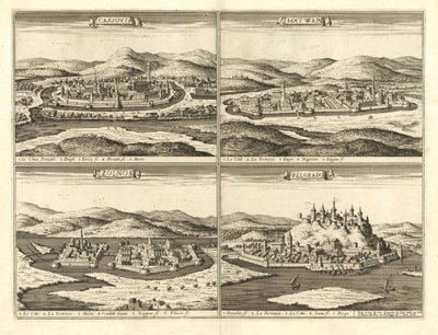 Fortresses of Kassa, Hatvan, Szolnok and Belgrade by Giovanni Giacomo De Rossi