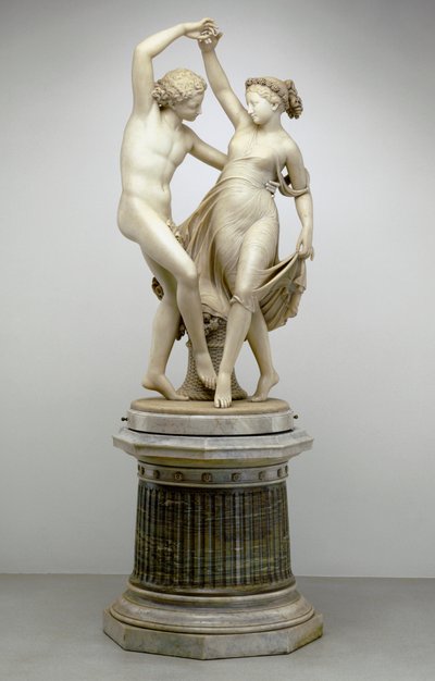 Zephyr Dancing with Flora by Giovanni Maria Benzoni
