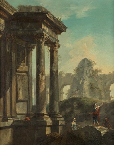 Roman Ruins Landscape by Giovanni Paolo Pannini