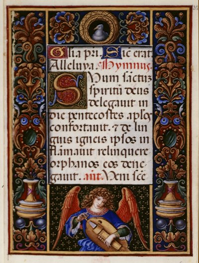 Text page with decorated border, from the 
