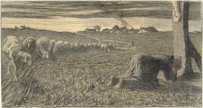 The Prayer at the Cross by Giovanni Segantini