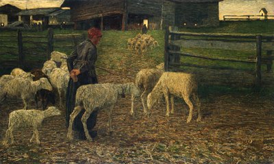 Return to Fold by Giovanni Segantini