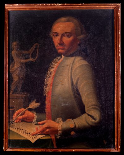 Portrait of Austrian composer and harpist Christian Joseph Lidarti by Giovanni Stella