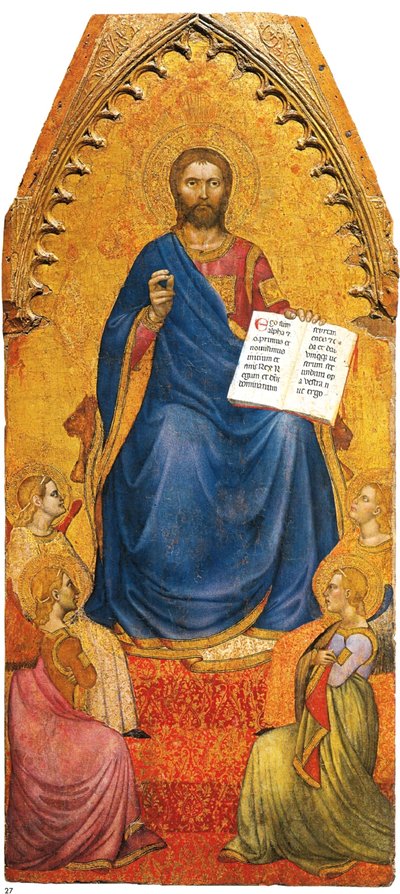 Christ Enthroned Adored by Angels by Giovanni da Milano