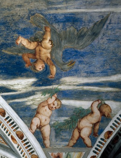 Rape of Ganymede and Putti (detail) by Girolamo Romanino