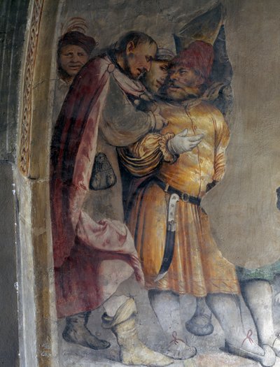 Two Men Talking to Each Other (detail) by Girolamo Romanino