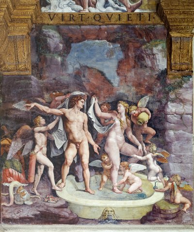 Room of Psyche, Northern Wall: Venus and Mars Bathing; Eros and Some Cupids Attend the Goddess