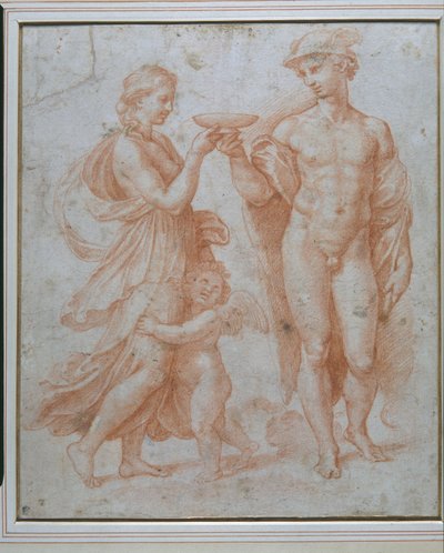 Mercury offers the Cup of Immortality to Psyche by Giulio Romano
