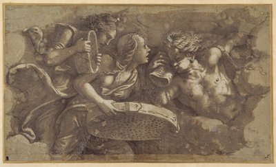 The Vestal Tuccia with the sieve by Giulio Romano