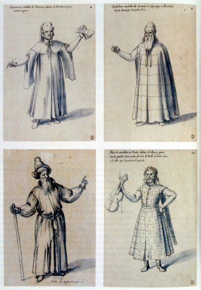 Costume Design for Classical Figures by Giuseppe Arcimboldi