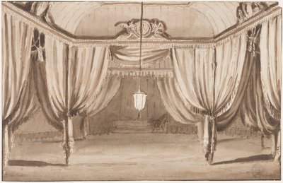 Stage Design: the Interior of a Tent by Giuseppe Barberi