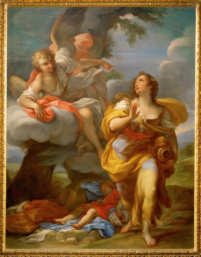 Hagar and the Angel by Giuseppe Bartolomeo Chiari