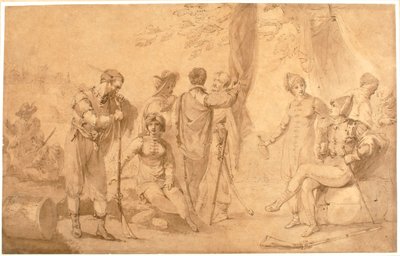 A Hunting Party by Giuseppe Bernardino Bison