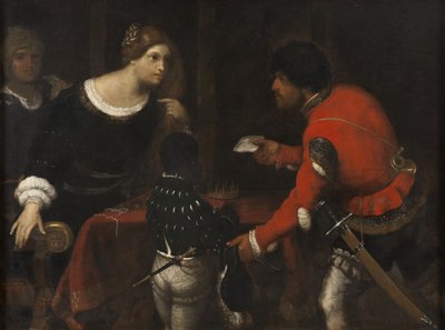 Caterina Cornaro, Queen of Cyprus, Receiving a Letter from the Council by Giuseppe Caletti