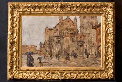 Piazza Grande in the Rain by Giuseppe Graziosi
