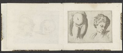 Naked lower body and head of a child by Giuseppe Maria Mitelli