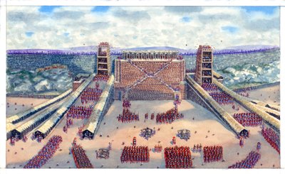 Battle of Avaricum by the Roman legions during the Gallic Wars by Giuseppe Rava