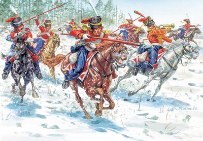 First Empire: Cossacks of the Imperial Army of Russia - Illustration by Giuseppe Rava by Giuseppe Rava