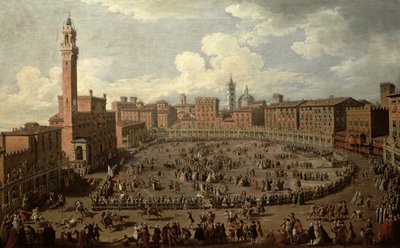 The Palio, Piazza del Campo, Siena by Giuseppe Zocchi