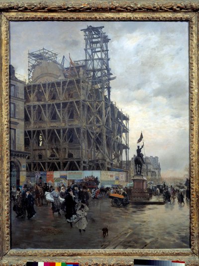 View of Place des Pyramides in Paris in 1875 by Giuseppe or Joseph de Nittis