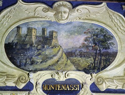 Montemassi, from a series of cartouches depicting images of the residences owned by Conte Pannochieschi d