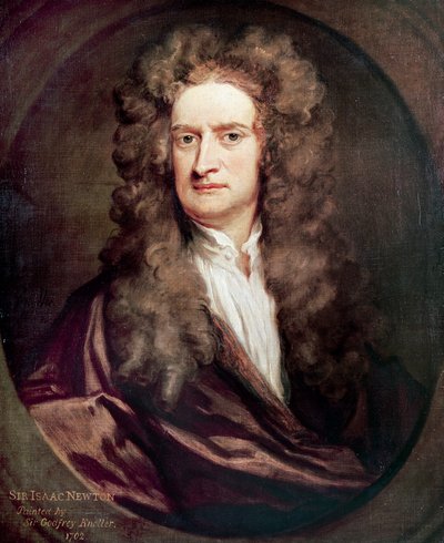 Portrait of Isaac Newton, English mathematician, physicist and astronomer by Godfrey Kneller