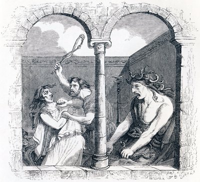The Discord - Fables by La Fontaine by Grandville