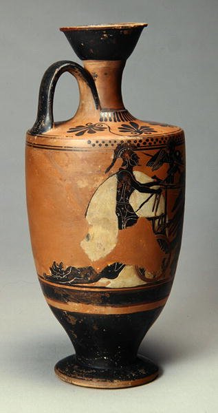 Lekythos with Achilles and the Body of Hector, from Athens, 510-500 BC by Greek
