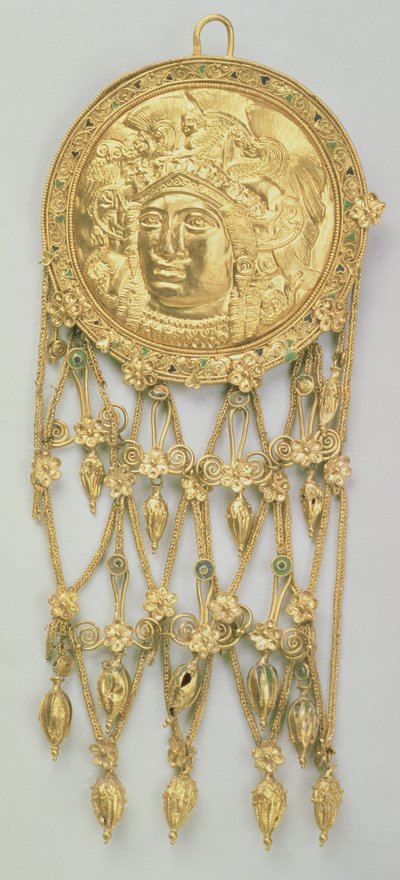 Pendant with the head of Athena Parthenos by Greek School