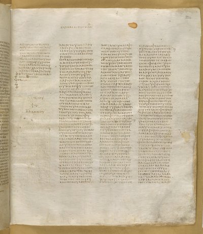 Add. MS 43725, f.334r, from Codex Sinaiticus by Greek School