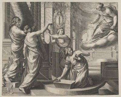Allegorical Composition with Figures Working According to an Architectural Plan by Gregoire Huret