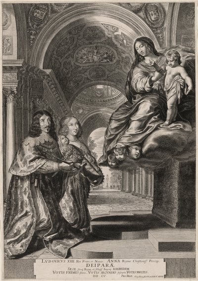 The Vow of Louis XIII (Louis XIII and His Wife, Anne of Austria, Entrusting the New Prince and the Crown to the Virgin) by Gregoire Huret
