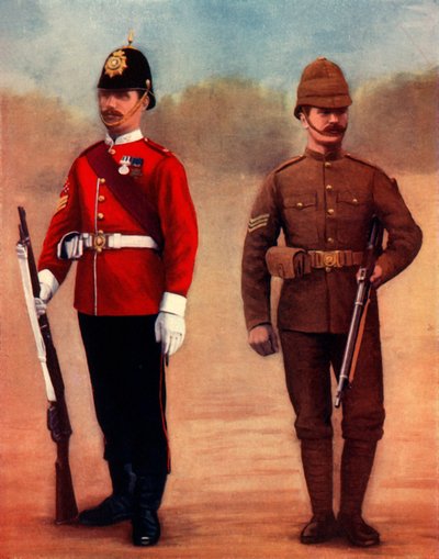 West Yorkshire Regiment Colour-Sergeant and Yorkshire Regiment Sergeant by Gregory and Co